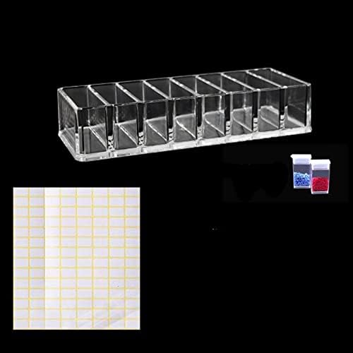 Caixa de armazenamento de pintura de diamante, 48 PCs Retrestas a granel Organizador transparente para miçangas