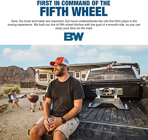 B&W trailer engana 20k Companion OEM Quinta roda Hitch - Compatível com -2019 Chevrolet/GM OEM Puck System - RVK3700