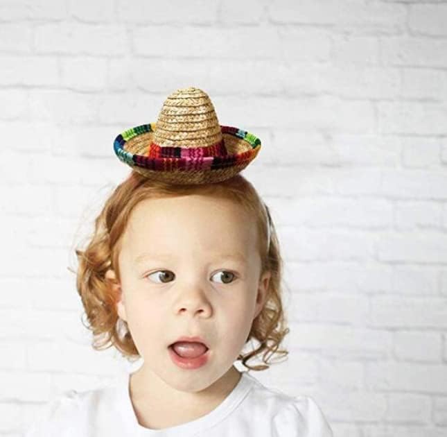 Cinco de Mayo Fiesta Sombrero Bandas de cabeça México Chapéus de tecido de tecido de palha Fantas de Halloween para Festivais