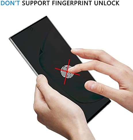 [2 pacote] LYWHL para Samsung Note 10 Plus Protetor de tela de privacidade, protetor de tela de vidro com temperamento anti-espião para nota 10 Plus, 9H HODEND FILM ANTI-RURCK Caso Friendly [Não suporta a impressão digital desbloqueio]