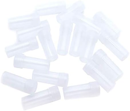 Dasunny 100pcs 5ml Tubos de teste de frasco de plástico Tubos de armazenamento com tampas de encaixe para laboratório