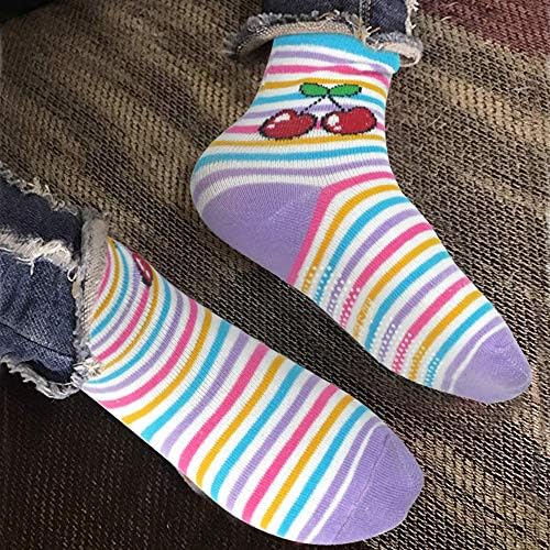 TPHON 12 Pares Criança de meias sem derrapagem com garras anti -deslizamento, algodão sem escorregões tornozelo meias para meninos,