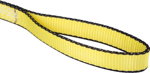 Mazzella EE2-901 Sling de web de poliéster de borda de borda, olho para olho, amarelo, 2 dobras, 8 'de comprimento, 1 largura,