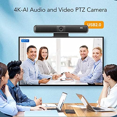 Câmera VBestLife 4K PTZ, USB2.0 AI Função de rastreamento Câmera de áudio e videoconferência, para ensino on -line, transmissão ao vivo, sala de conferências