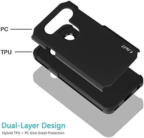 J&D Case Compatível para LG V40 Case Finq/LG V40, Caixa de para -choque de protetora de choque híbrido de camada pesada para DUAL