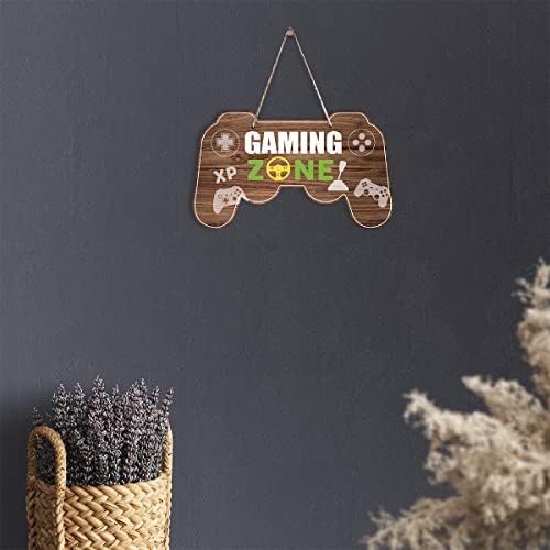 Console de jogo engraçado Zona de jogo de madeira de madeira pendurada em forma de madeira signo rústico sala de jogos de caça