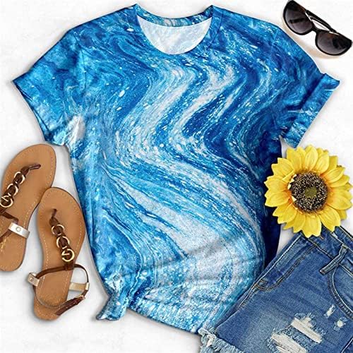 Women Women Tie Tye Camisetas Moda Casual Faixa Longo Camiseta Camiseta Tops Trendy Impressão Comfortável Blouses