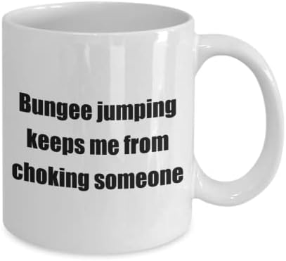 Engraçado Bungee Jumping Hobby Classic Coffee Caneca: Bungee Jumping me impede. Ótimo presente para amadores brancos 11oz