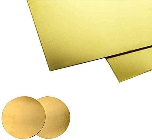 Placa Brass Placa de cobre Metal Brass A placa de folha de metal de latão é ideal para fabricar ou projetos elétricos espessura de 0,05in/1. Placa de folha de cobre de 2 mm de latão