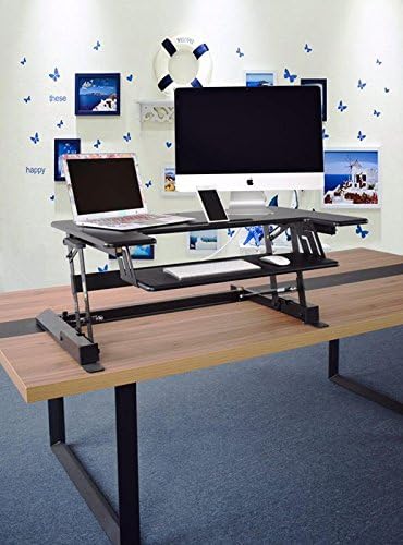 Superdesk 29 polegadas Sit ou Stand Ajustable Desk, preto
