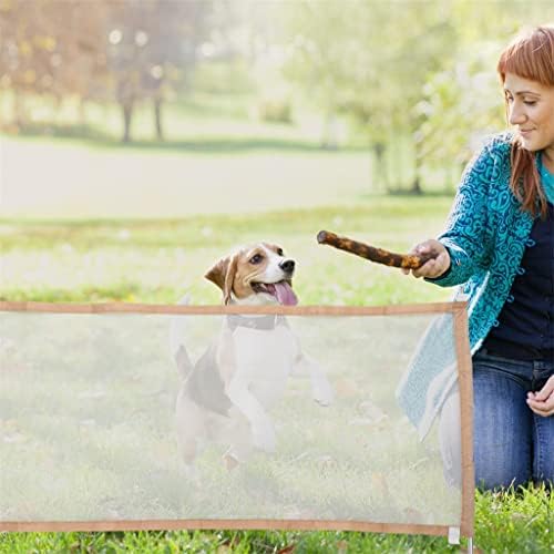 Lepsjgc portão de estimação dobrável portão prático cerca de cão guarda cofre portão de cão suprimentos de estimação