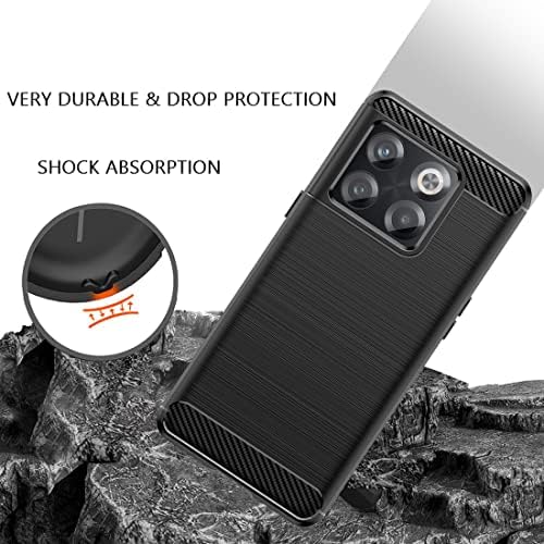 Suctakp para onePlus 10t Case OnePlus ACE Pro Case com 2* Protetor de tela TPU Tecnologia de absorção de choques aumentou protetores para o OnePlus 10T 5G （TPU Black）