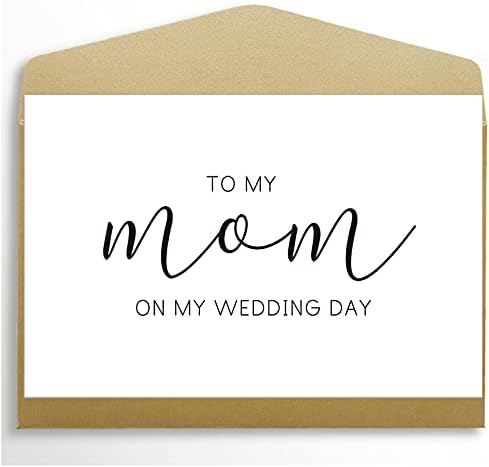 Para minha mãe no cartão do dia do casamento, cartão do dia do casamento para mamãe, cartão para mamãe no dia do meu casamento