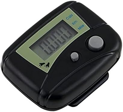 Pedômetro Mini Eletrônico Pedômetro Etapa Portátil LCD Pedômetro A distância a pé do balcão de calorias com clipe para degraus de caminhada milhas/km preto.