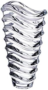 Coleção de ondas de cristalita Tigela decorativa artesanal moderna de cristal - tigela de 6,5 polegadas