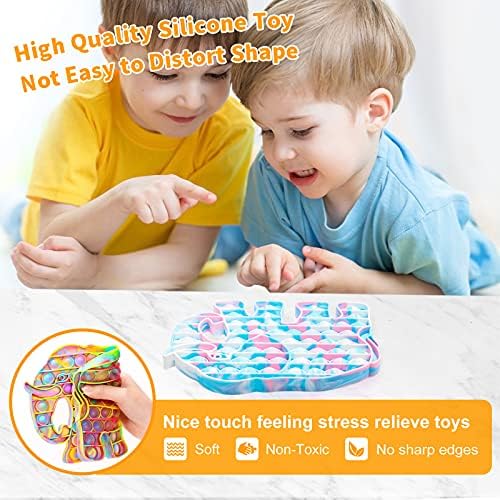 Kidsjoy Push Fidget Pop Toys Elephant: Grande estresse de tamanho e brinquedo sensorial do ancrimor