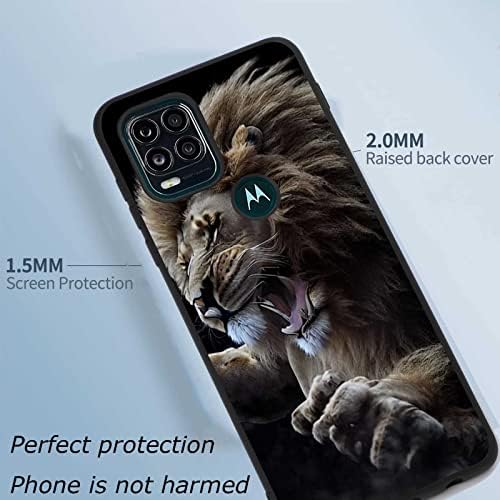 Compatível com estilos de moto G Stylus 5G Caso de leão, Fierce Lion King of Forest Animal Cool Pattern para Moto Case Men