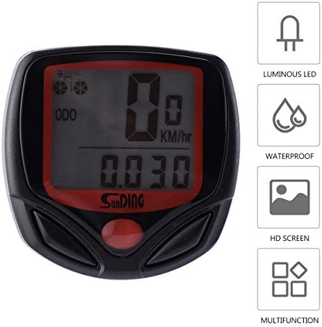 Acessórios de bicicleta Besportble Acessórios de bicicleta Speedometer Speedometer odômetro com LCD Display Wired Cycle