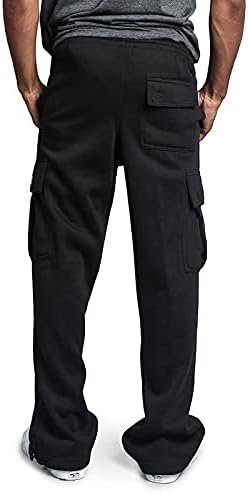 calça de carga lcepcy para homens camuflando folga relaxada trabalho esbelto e alto e alto magro casual solto de cintura alta alta