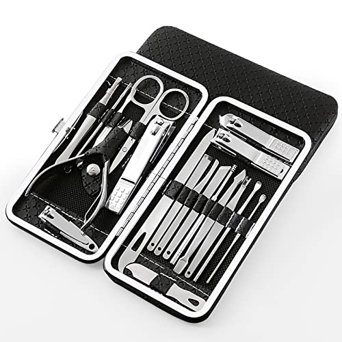 Kit de pedicure de kit de unhas de conjunto de manicure, kit de manicure de ferramentas de aço inoxidável, limpeza