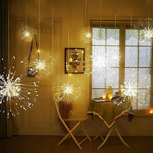 120/180 LEDs pendurados Starburst String String Fairy Light Outdoor Led Firework Firework Light Imper impermeável Garden