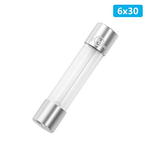 Chanzon Ul listado 11 valores 6x30mm Tubo de tubo de cartucho de vidro 55pcs Supulo rápido kit de variedade de fusíveis de 125V 0,5a 1a 2a 3a 4a 5a 6a 8a 10a 12a 15a