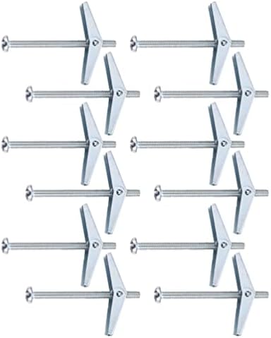 Parafusos de tocamento de drywall de hemotão 12 peças parafuso de alteração e kit de sortimento da asa, 3/16 para pendurar itens