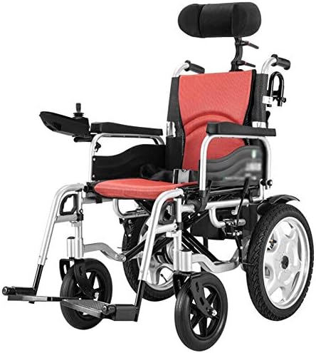 Cadeira de rodas portátil portátil da moda Neochy com apoio de cabeça dobrável e pesado com o cinto de segurança Power ou manipulação manual Cadeira de transporte dobrável é portátil portátil de 45 cm de largura portátil