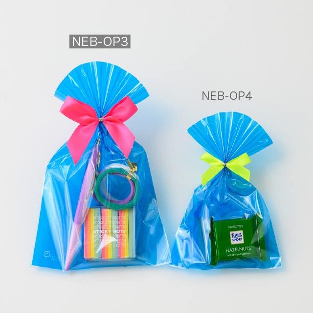 Sacos de presente Neb-Op3 Heads, feitos no Japão, 5,9 x 9,1 polegadas, azul neon, 50 peças, bolsas de opção, néon
