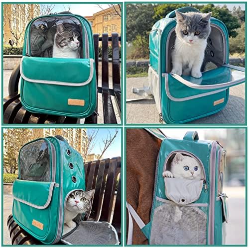 Mochila de transportadora de animais de estimação Texsens para cachorros de cães de gatos médios pequenos, design