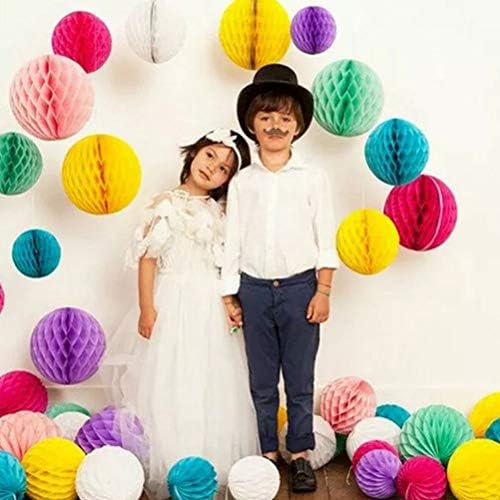 9pcs Paper Ball Creative Criativo bonito Handmade Honeycomb Ball Decoração para o festival de casamento Festival de festas