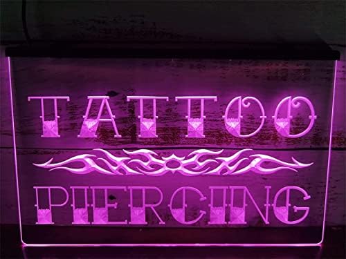 DVTEL Tattoo Piercing NEON SILHA MODELO DE LED LED LEITAS LUMAS LENTAS LUMAS LUZ