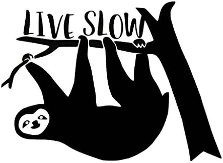 Viva Sloth Decals Vinil Sloth Decals Vinil | Cars Trucks Vans Walls Laptop | Preto | 5,5 x 4 pol. CCI1409