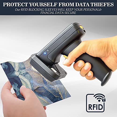 O conjunto de 24 mangas de bloqueio de RFID inclui 18 mangas de cartão de crédito e 6 mangas de passaporte anti -RFID Identity Roubo Protection, capa de alumínio Slim Identity Identity Protection Sleeve, belo design de mármore