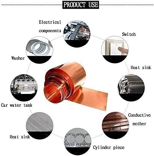 Folha de cobre de Yiwango Folha de cobre Metal 99,9% Cu Placa de papel alumínio ideal para aplicações arquitetônicas 0.