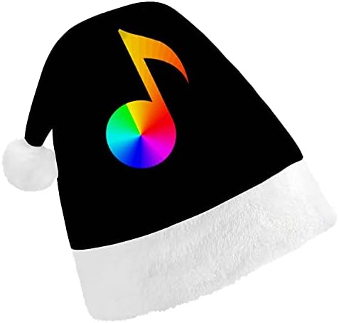 Music Note Music Spectrum Rainbow Christmas Hat para Cosplay de Festas de Férias de Ano Novo