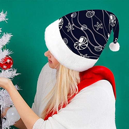 Chapéu de Papai Noel de Natal, Conch Starfish Shell Xmas Holida
