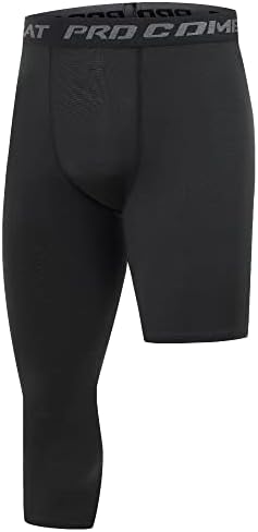 Koalarun uma perna de calças de compressão para basquete masculino 3/4 Capri Sports Leggings Athletic Treination Calça Base