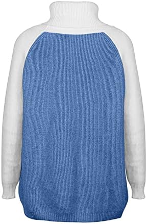 Sweater Fragarn para mulheres sexy, moda casual feminina solta quente casual impressão de gola alta suéter malha