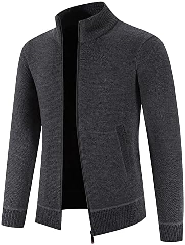 Jaquetas de camisola xxbr cardigan para masculino, camisa de malha de colarinho de stand de inverno