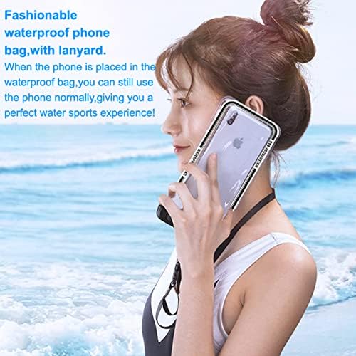 Capa de bolsa de celular à prova d'água clara, bolsa seca do telefone celular IPX8, até 7,5 , 2 pacote, para iPhone