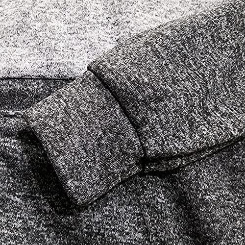 Jaquetas de velo de iopqo masculino full zip masculino outono de retalhos casuais com zíper com capuz de gabinete de lã de lã de