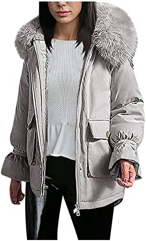 Casacos sherpa para mulheres, túnica esportiva elegante jaqueta de soprador para mulheres com mangas compridas o capô de inverno