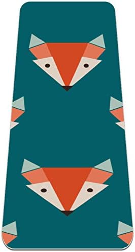 Siebzeh laranja raposa cabeças padrão turquesa premium grosso de ioga mato ecológico saúde e fitness non slip tape
