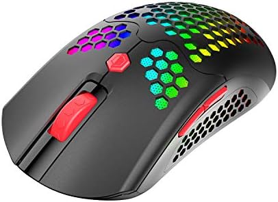 Mouse de jogos leves/sem fio, camundongos de retroilumação de 16 RGB com 7 botões de motorista programável, PAW3325
