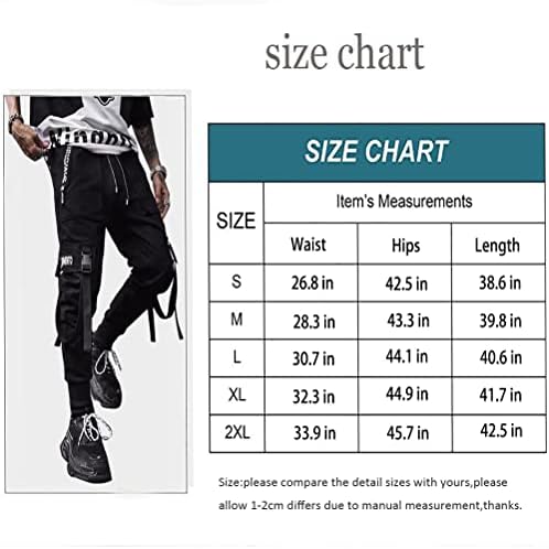Calças de joggers masculinos Techwear Hip Hop Emo Pants Fashion Streetwear Pants Tactical Pants Joggers-A-XL
