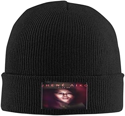 Jhenes Aikos knit chapéu de inverno verão quente tap de caveira para feminino e homem -chapéu de gorro preto