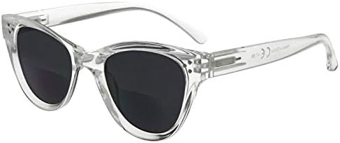 Econodykepper economiza 10% em 2 pacote de pacote de óculos de sol bifocal Leitores de sol clássicos de gato clássico preto limpo +2,00