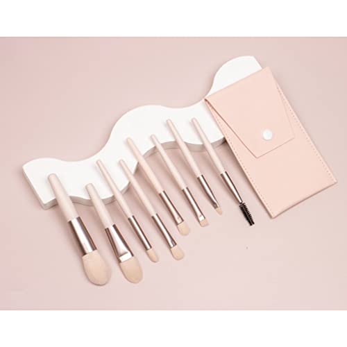 Douba 8 peças Mini Makeup Brush Conjunto de maquiagem portátil