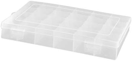 X-Dree retângulo plástico destacável 24 slots Caixa de caixa de armazenamento de ferramentas eletrônicas (Caja de Almacenamiento de Herramientas Electronicas de 24 Ranuras Desmontables de Rectángulo